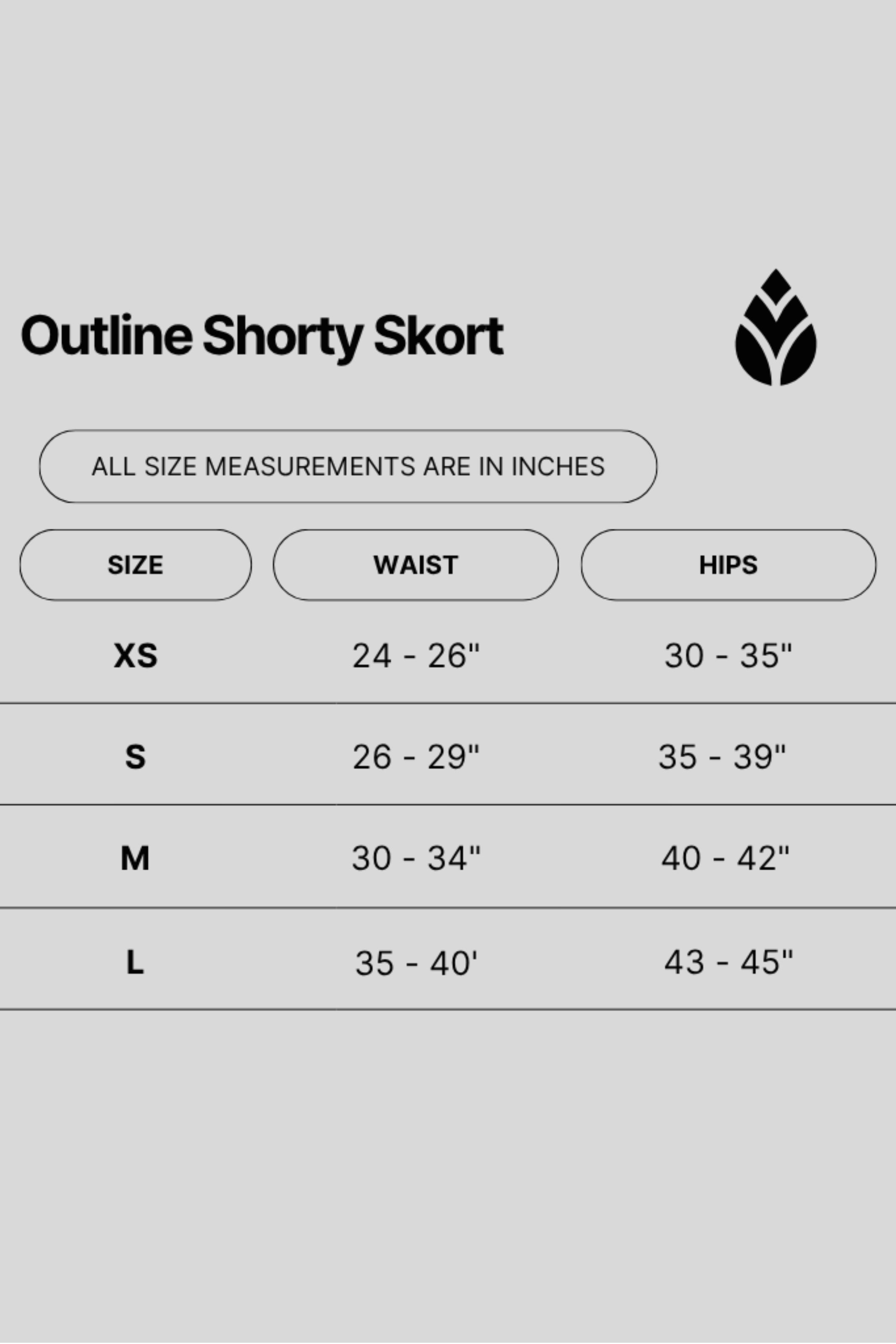 Tooloolah Outline Shorty Skort - Slate Grey