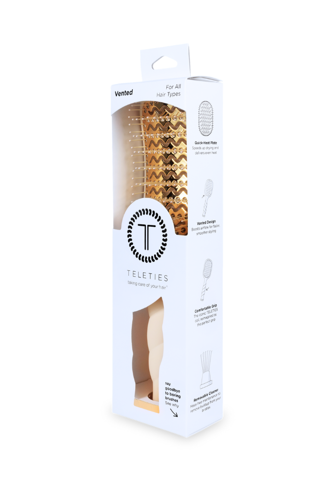 TELETIES Vented Hair Brush - Tan