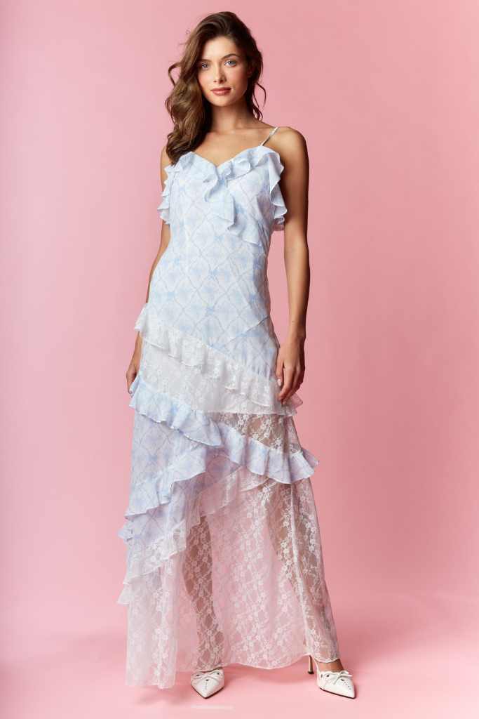 Got The Heat Maxi Dress - Blue