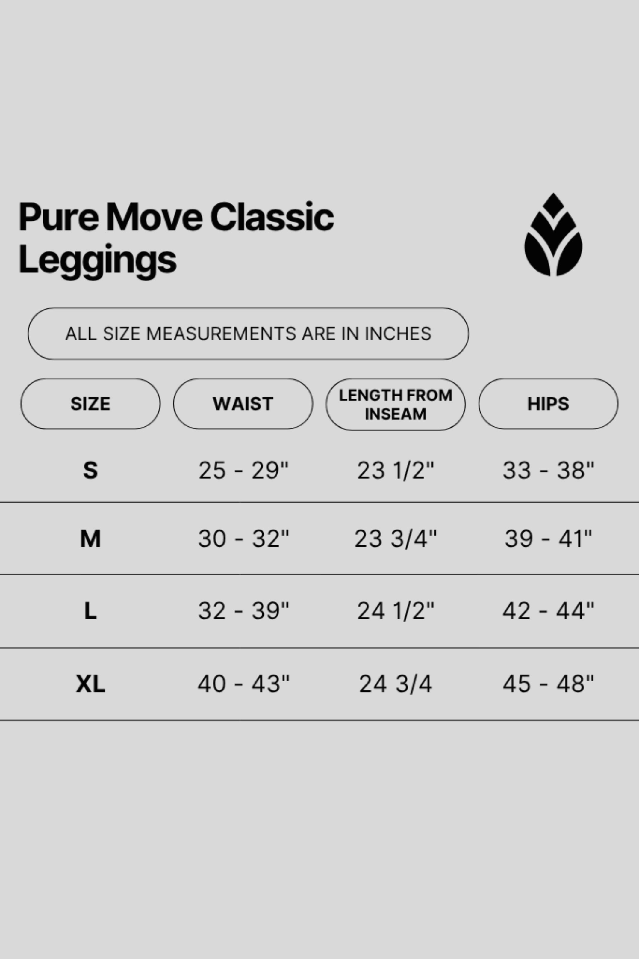 Tooloolah Pure Move Classic Leggings - Espresso