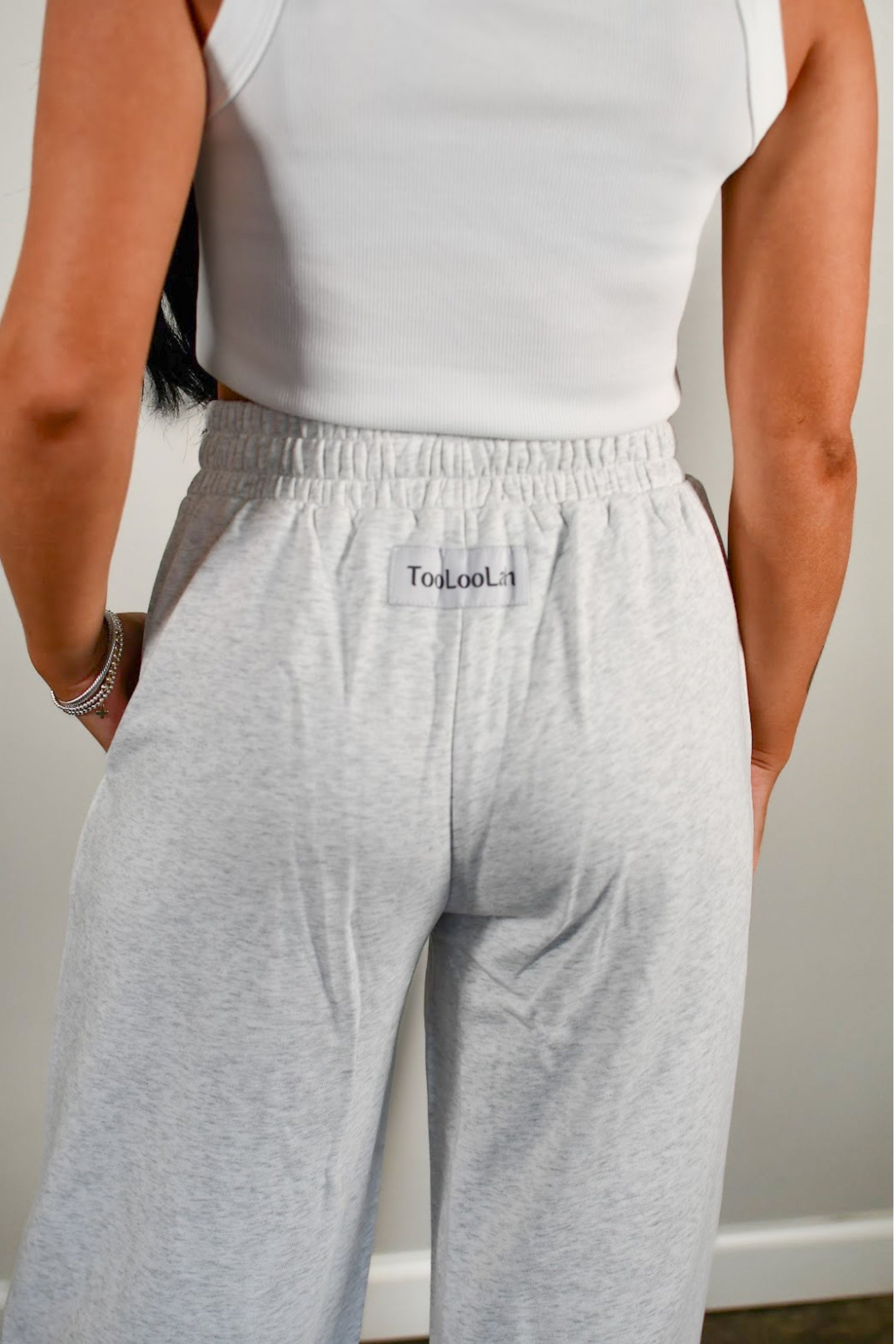 TooLooLah Baseline Straight Leg Joggers - Heather Grey