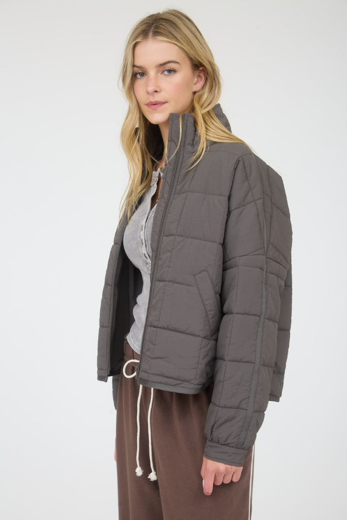 Urban Puff Quilted Jacket - Charcoal