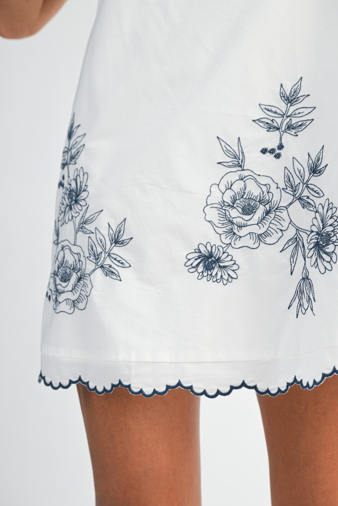 Sweet Soul Dress - White/Navy