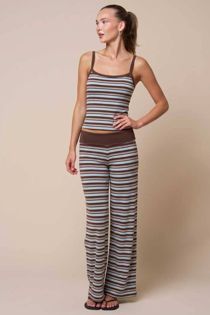 Simply Live Striped Set - Brown/Blue