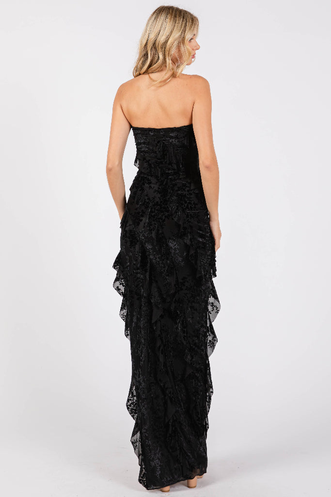 Feel Dreamy Velvet Maxi Dress - Black