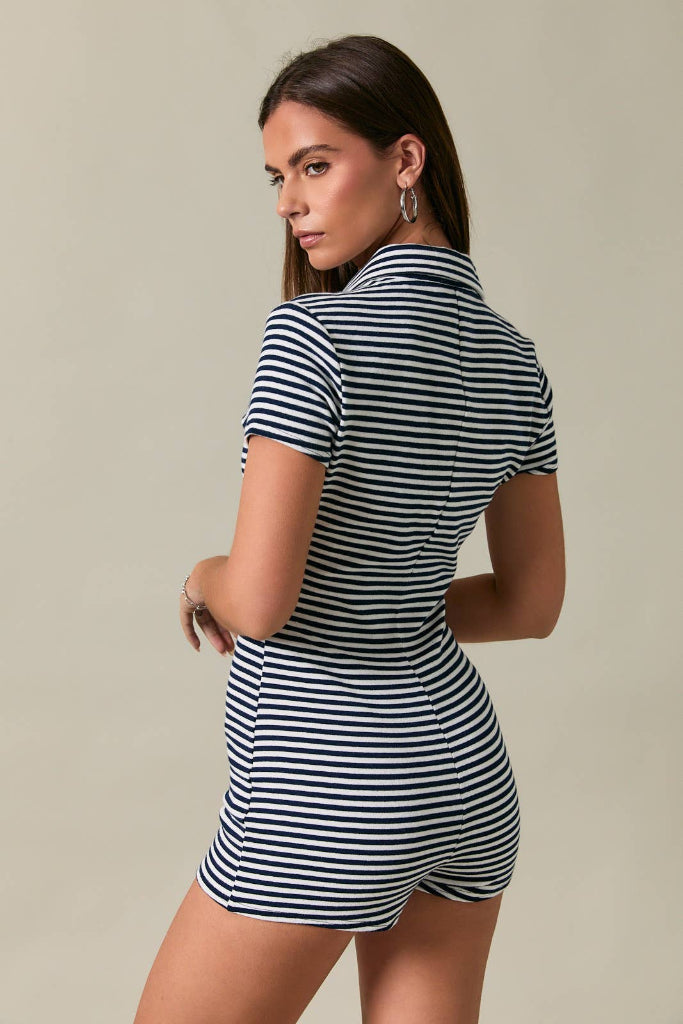 Summer Glory Romper- Navy