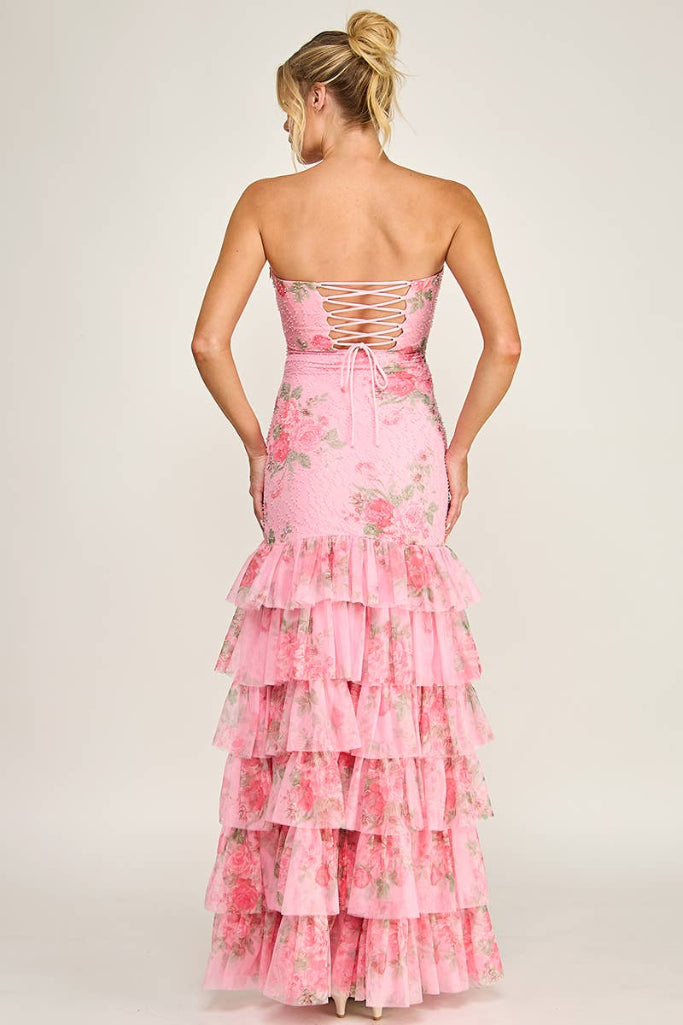 Toast To You Floral Maxi Dress - Pink Multi
