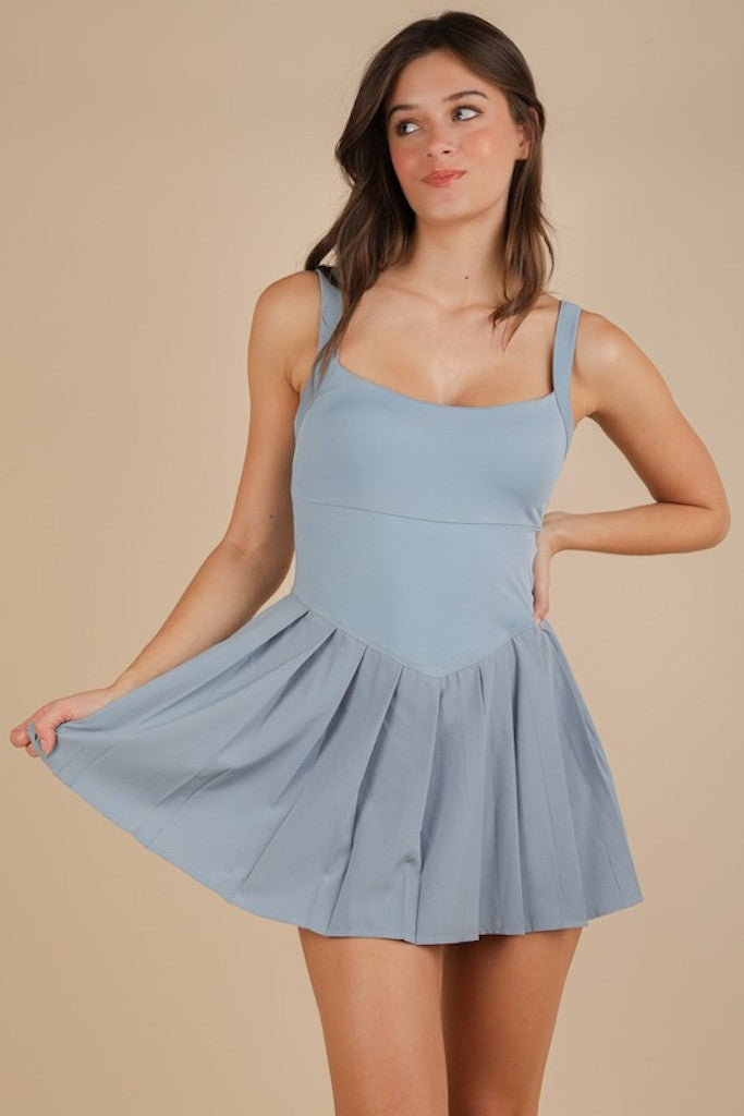 Love Me Not Active Dress- Blue