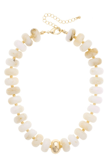 Canvas San Sebastian Beaded Necklace - White