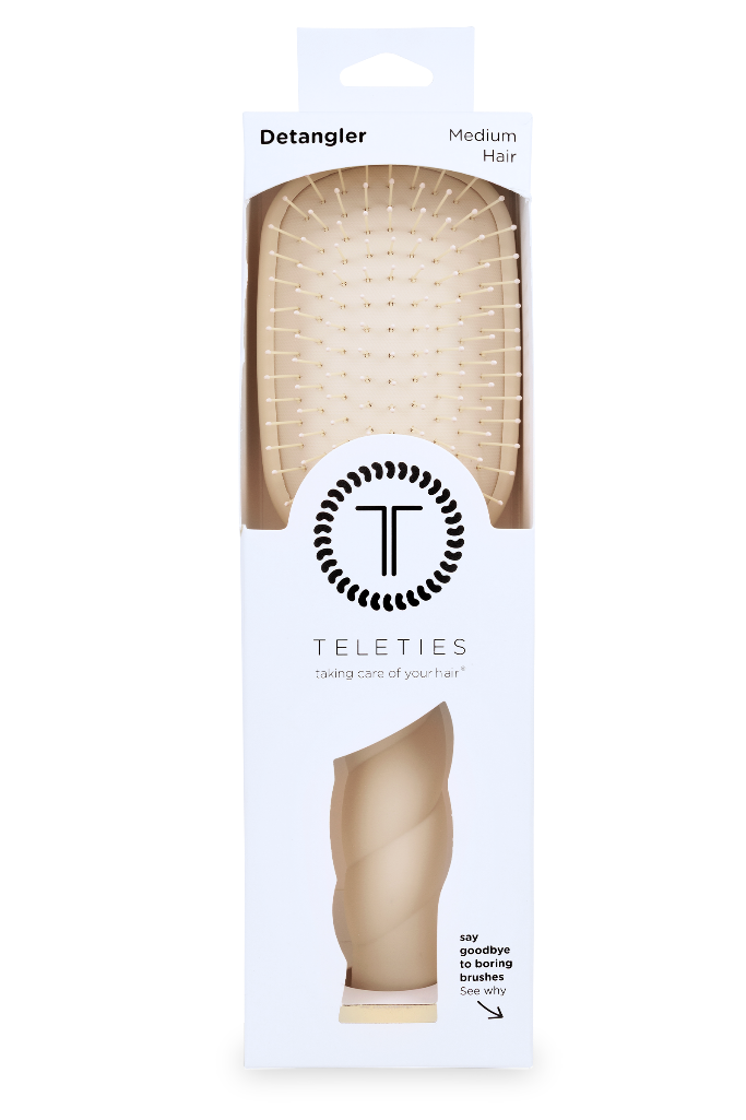 TELETIES Detangler Hair Brush for Medium Hair - Tan