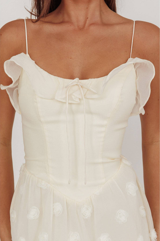 Walk Away Midi Dress - Cream