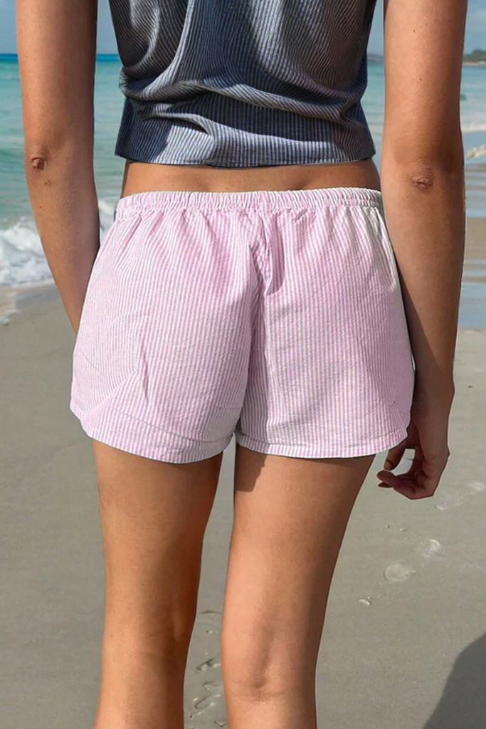 After Dark Striped Shorts - Pink
