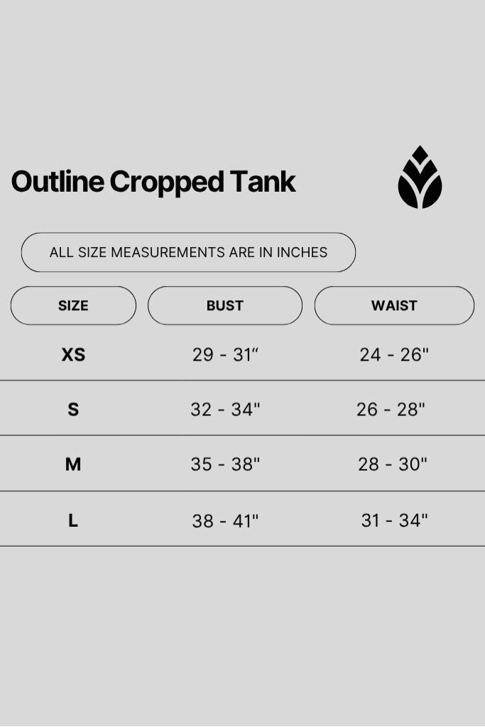 Tooloolah Outline Cropped Contrast Tank - Cocoa