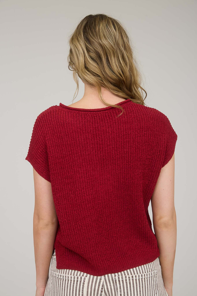 Hold Me Knit Top - Red
