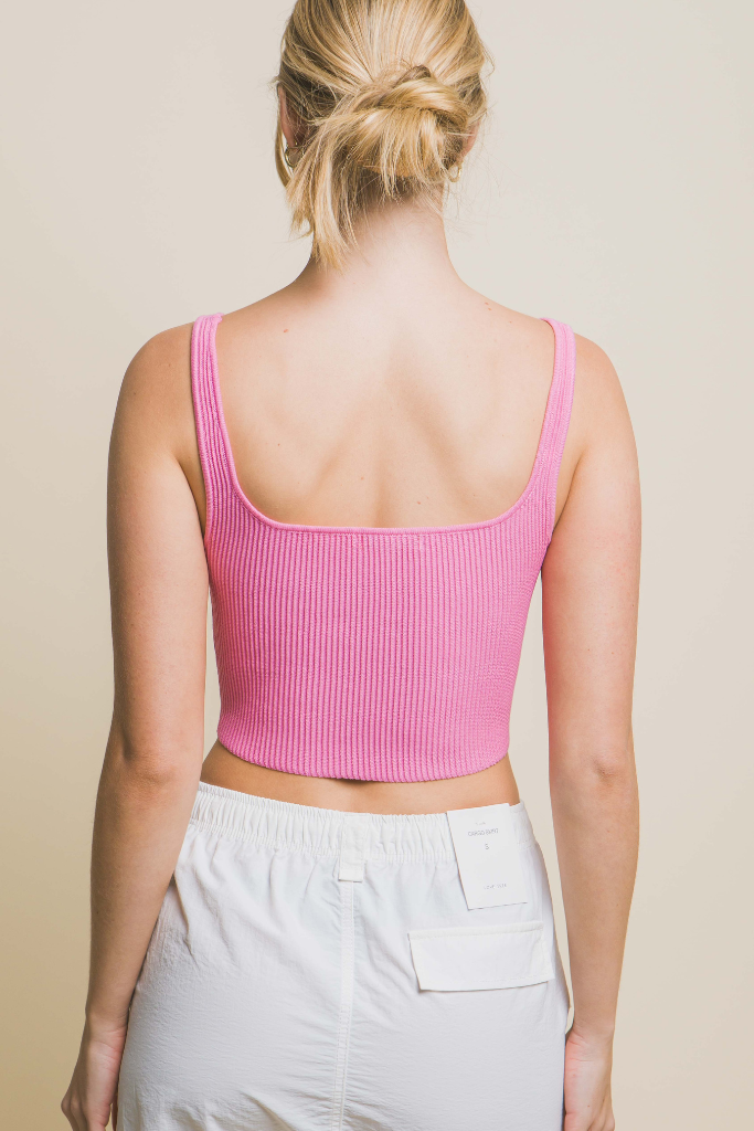 Honor You Knit Tank - Pink