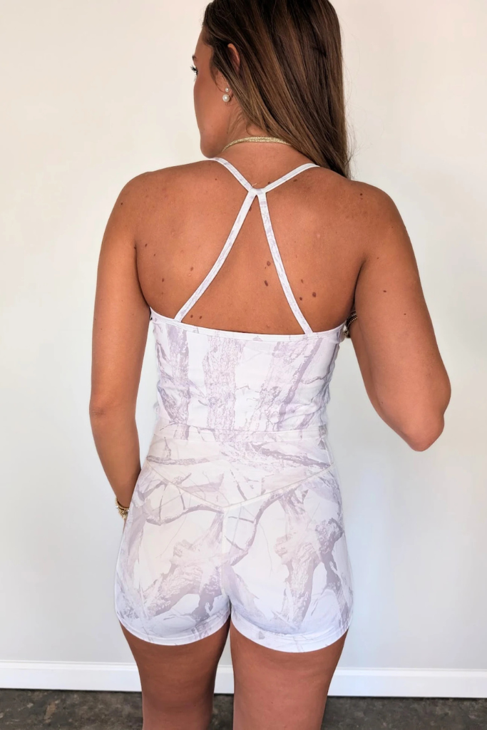 TooLooLah Pivot Biker Shorts - White Camo