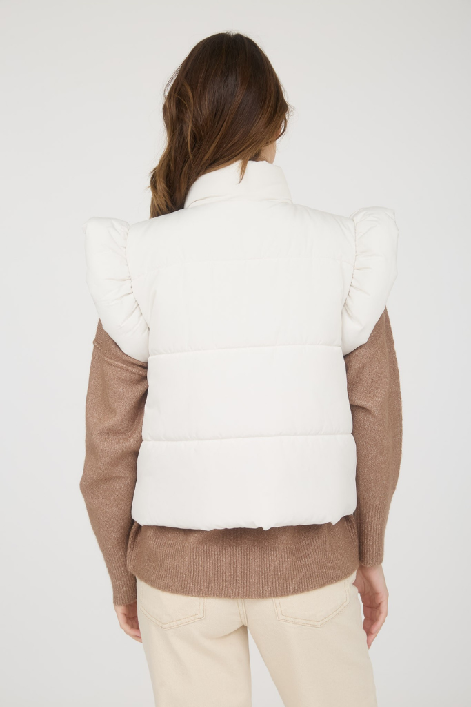 Embrace Life Puffer Vest - Cream