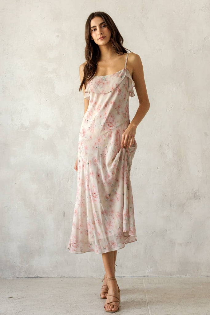 Mallie Maxi Dress- Pink Floral