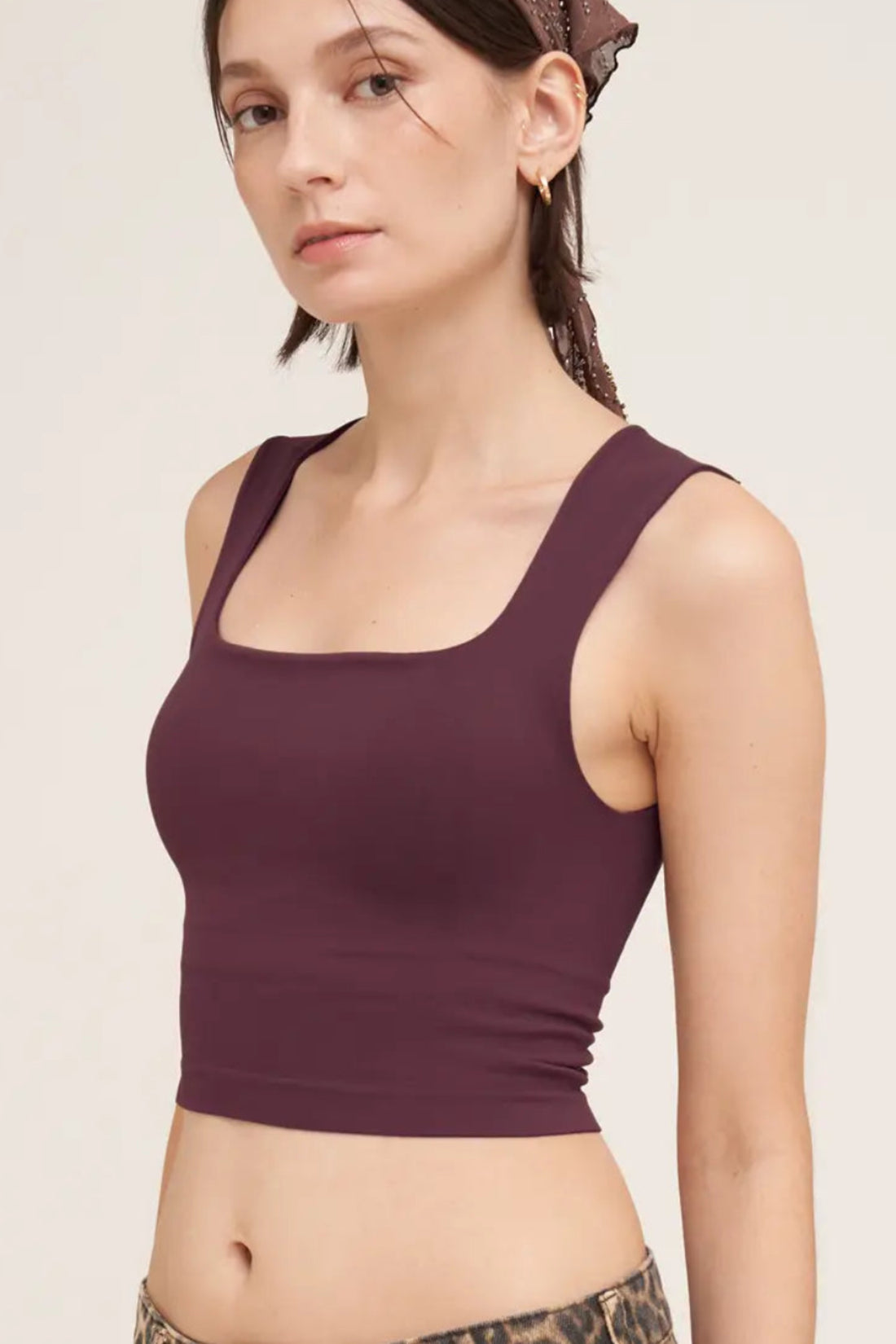 Real Deal Cropped Tank - Dark Purple
