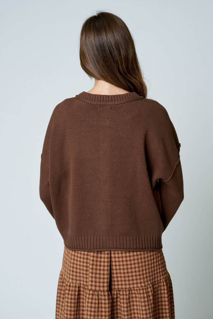 Bare Muse Button Cardigan - Brown