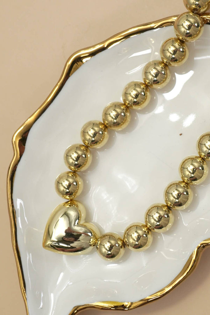 Worth Keeping Beaded Necklace - Gold