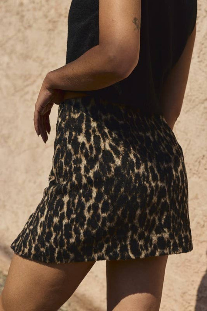 Until Forever Mini Skirt - Leopard