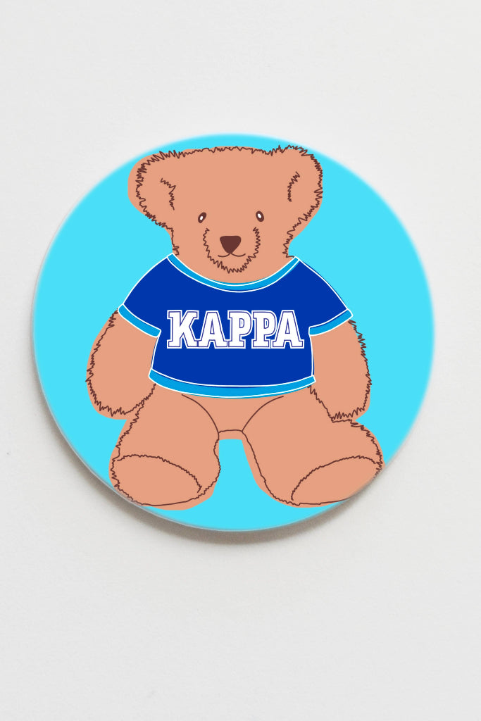 Kappa Kappa Gamma Teddy Bear Button - 3.00 inch