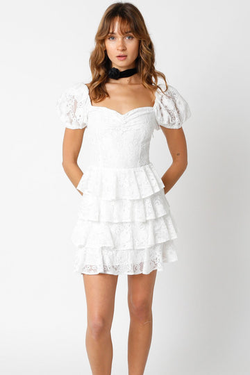 Lacey Mini Dress - White