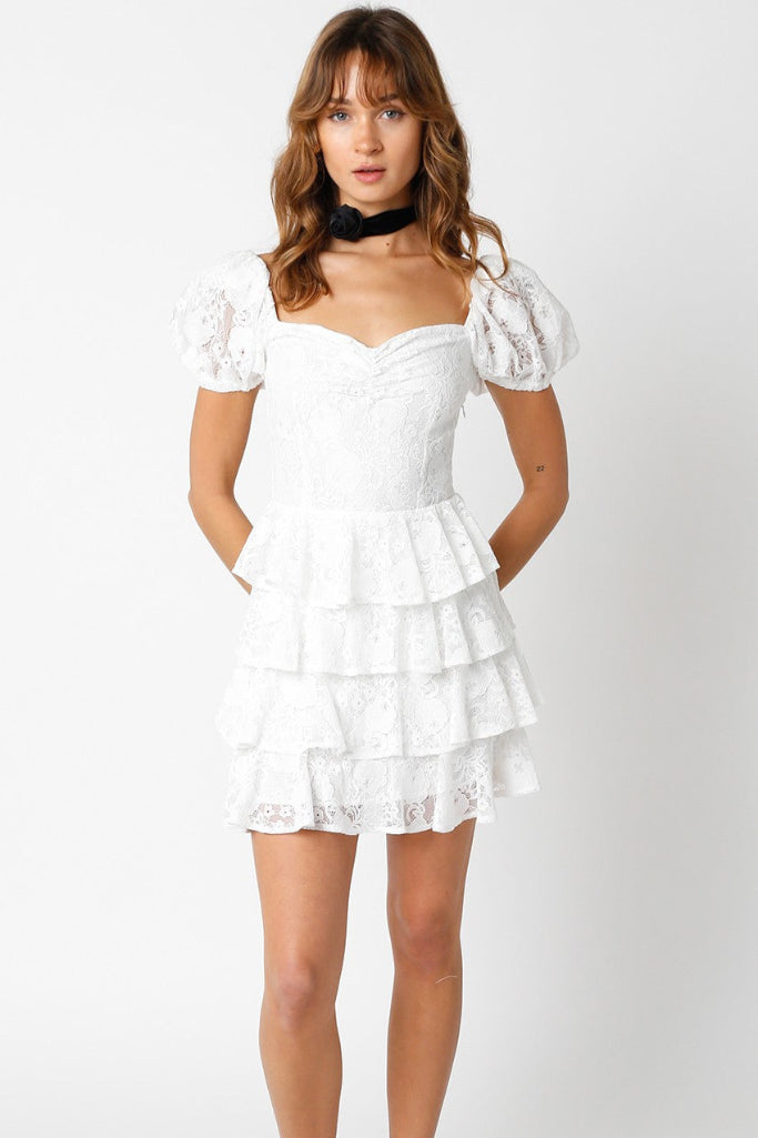 Lacey Mini Dress - White