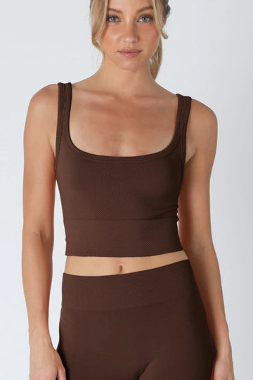 No Take Backs Ribbed Cropped Tank