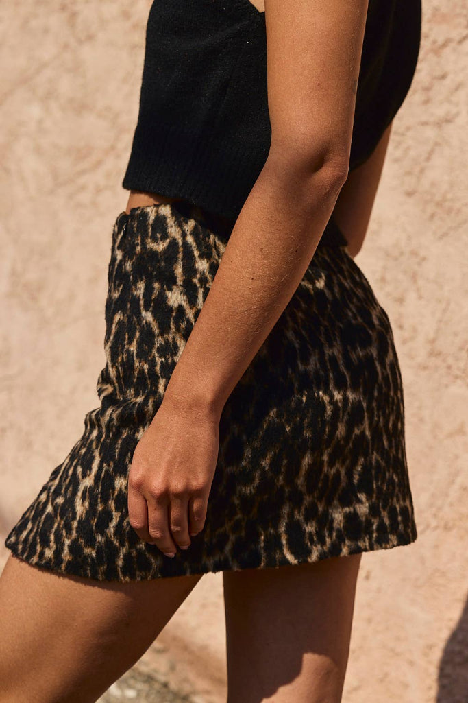 Until Forever Mini Skirt - Leopard