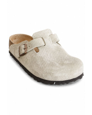 Birkenstock Boston Suede Soft Footbed- Taupe