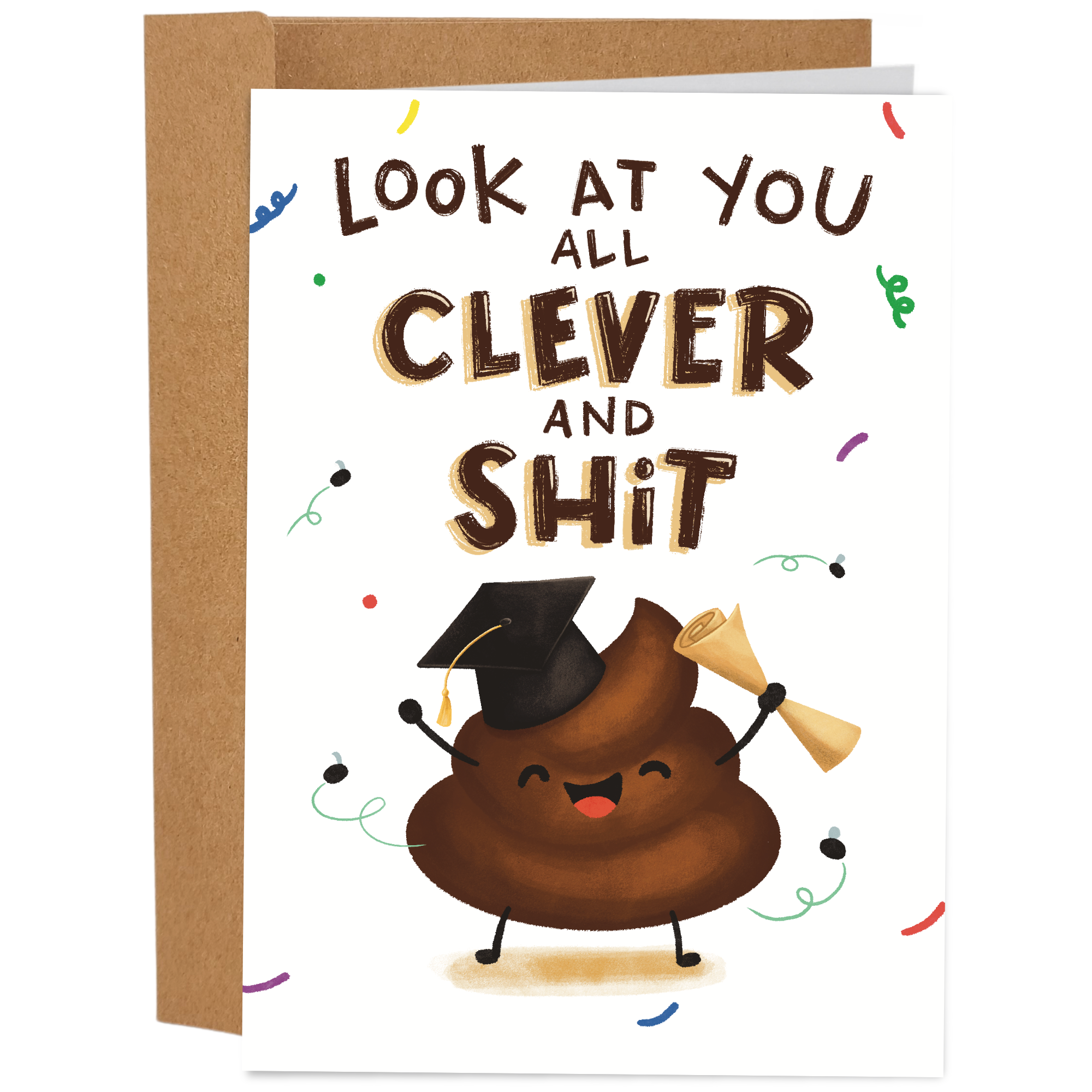 Clever And Shit Graduation Card