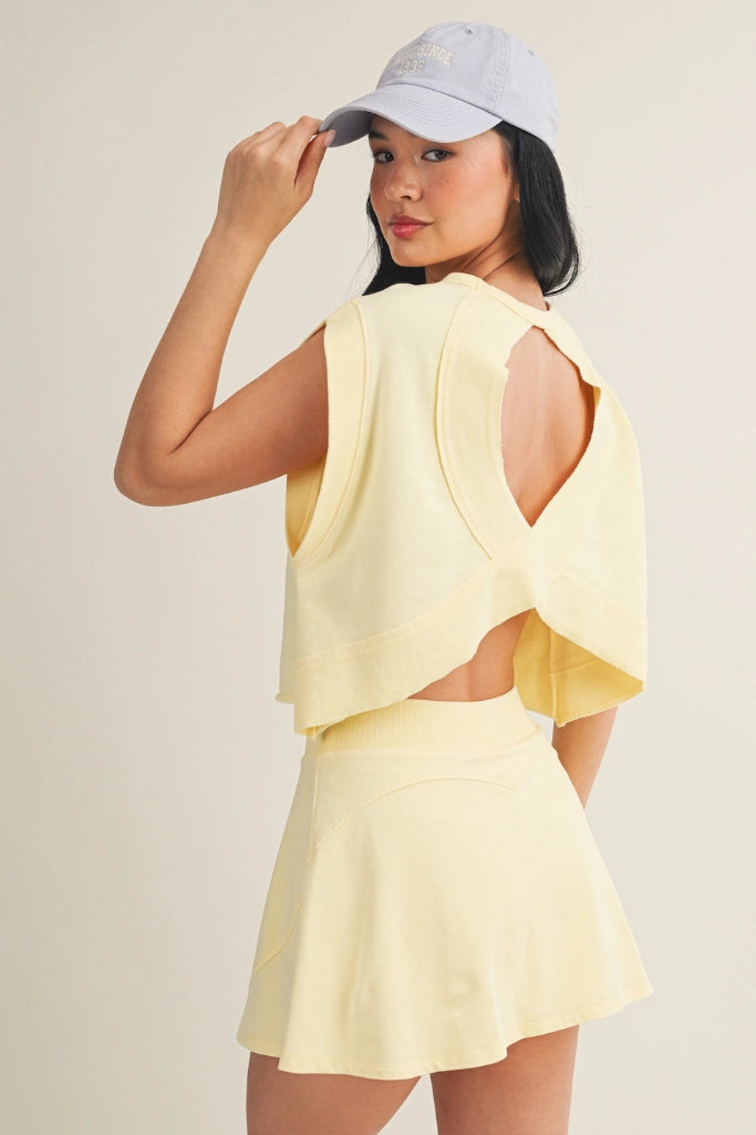 Loose Ends Open Back Top - Yellow