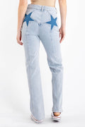 Be Free Straight Leg Jeans- Light Denim