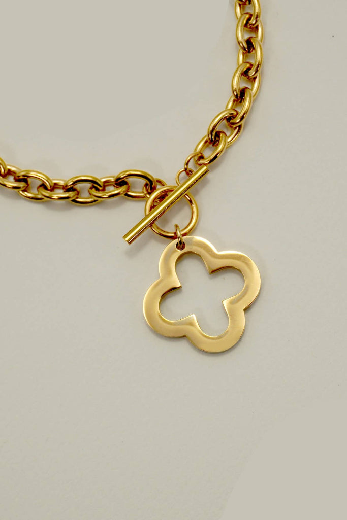 My Best Clover Pendant Necklace - Gold