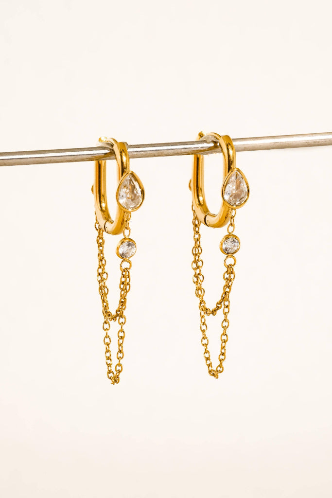 Lucie Drop Earrings - Gold