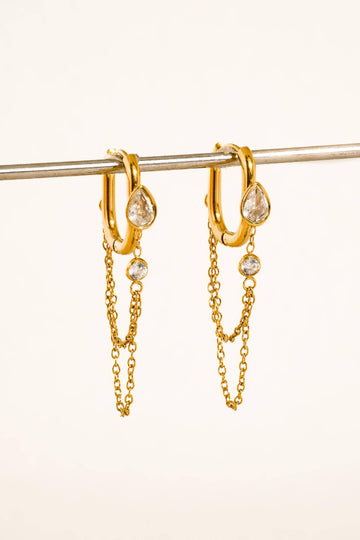 Lucie Drop Earrings - Gold