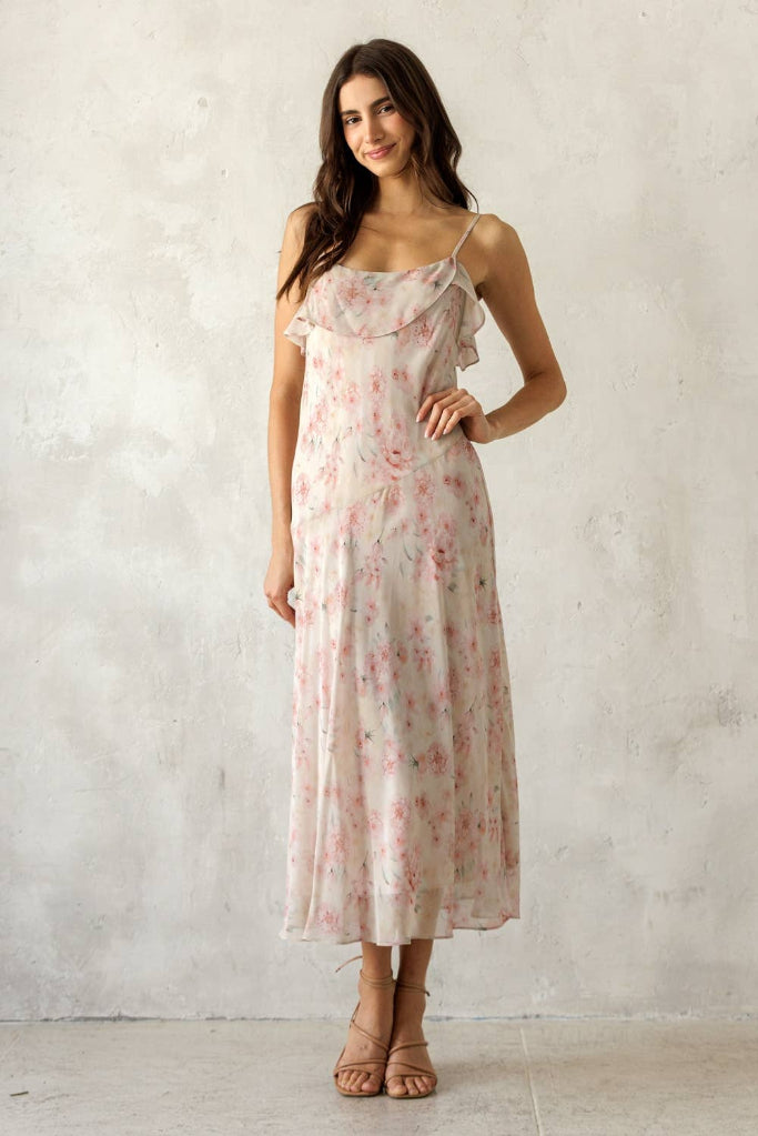 Mallie Maxi Dress- Pink Floral
