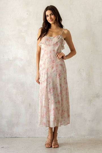 Mallie Maxi Dress- Pink Floral