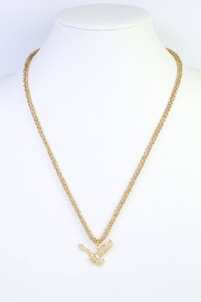 Corie Cord Eagle Necklace - Gold