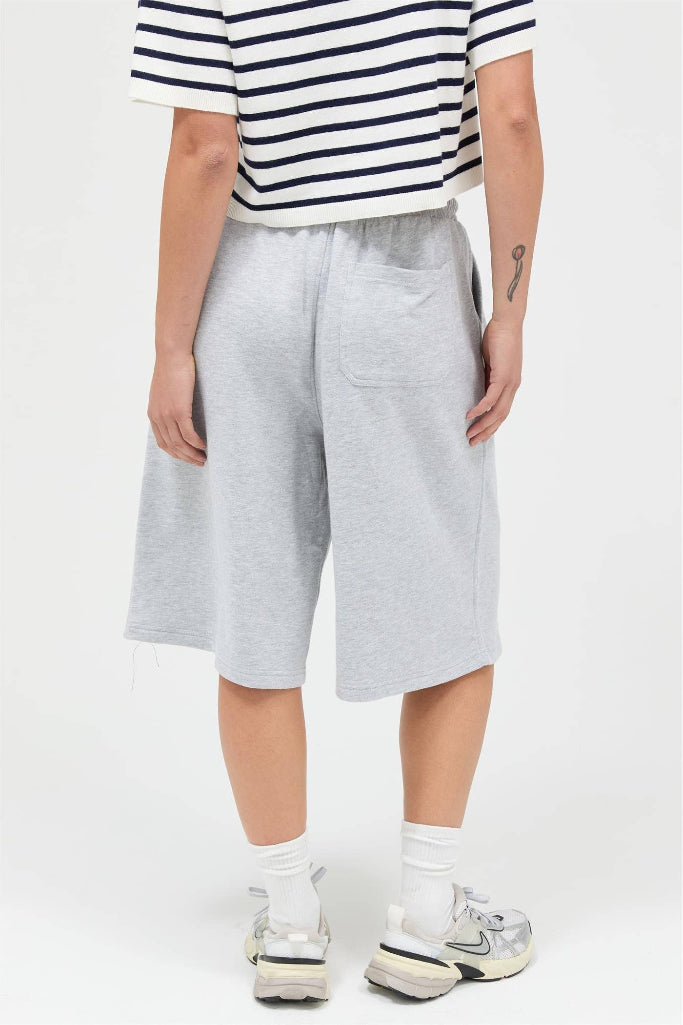 Maybe Baby French Terry Bermuda Shorts - Heather Grey
