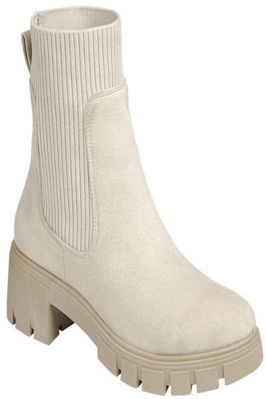 By The Fire Booties Kids- Beige
