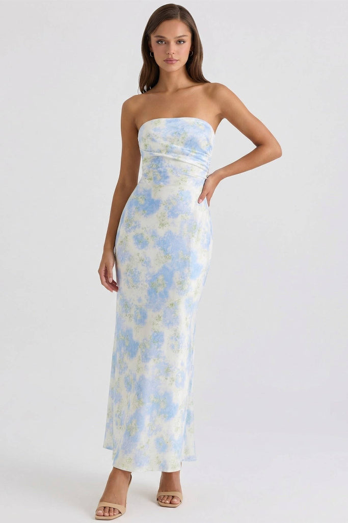 Feeling Dreamy Floral Maxi Dress - Blue Multi