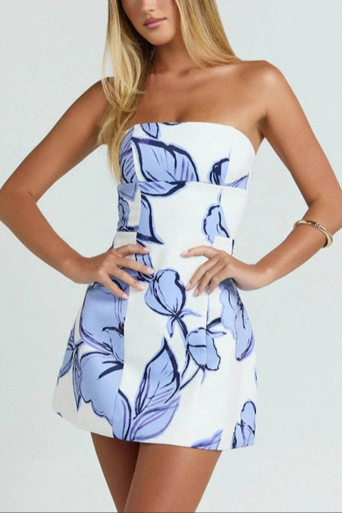 Mady Floral Dress- Blue
