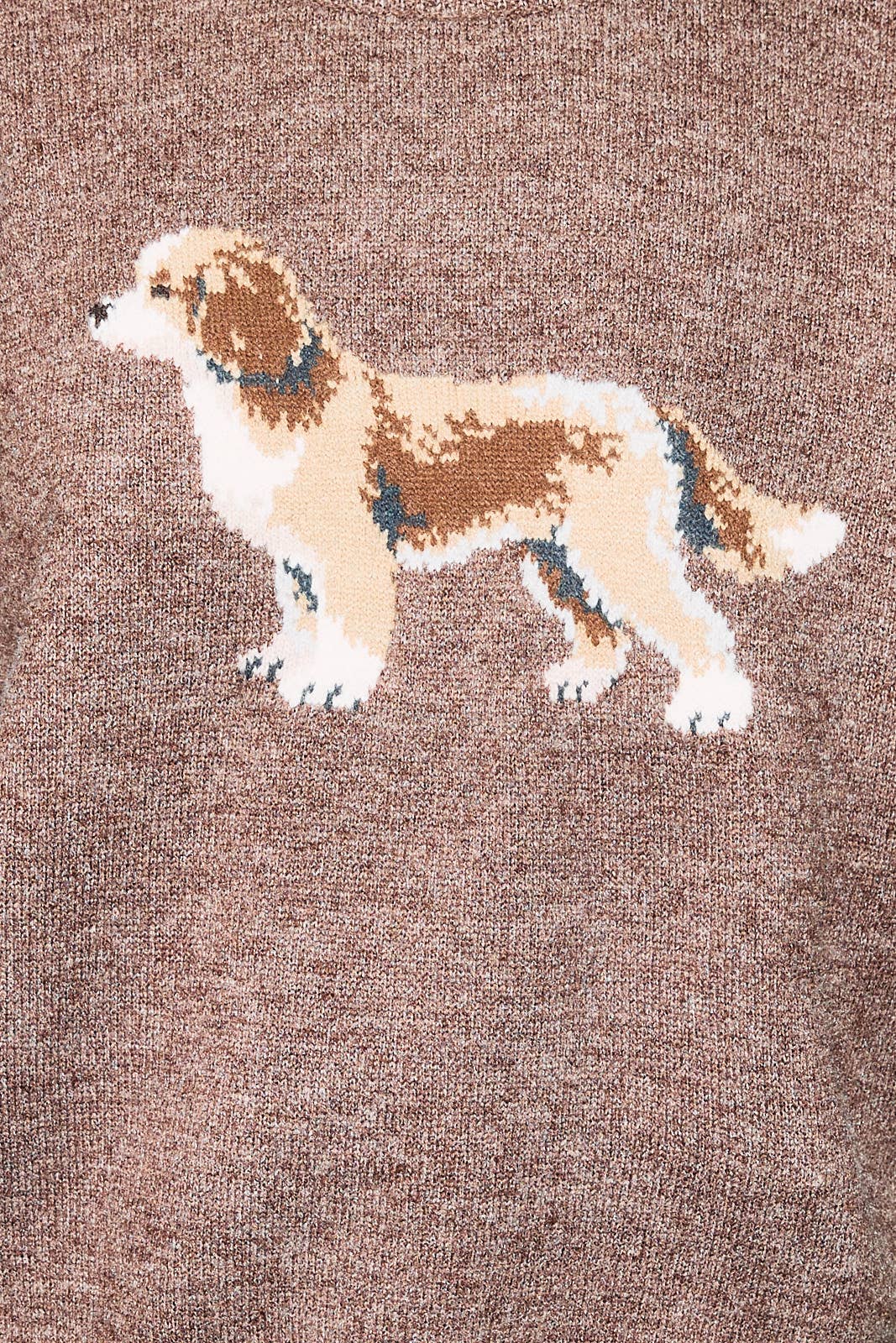Doodle Crew Knit Sweater - Brown