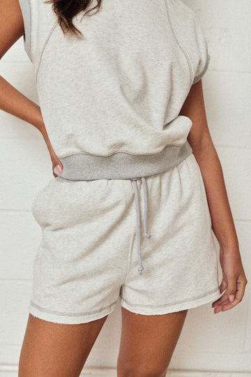 Small Talk Relaxed Shorts - Gray