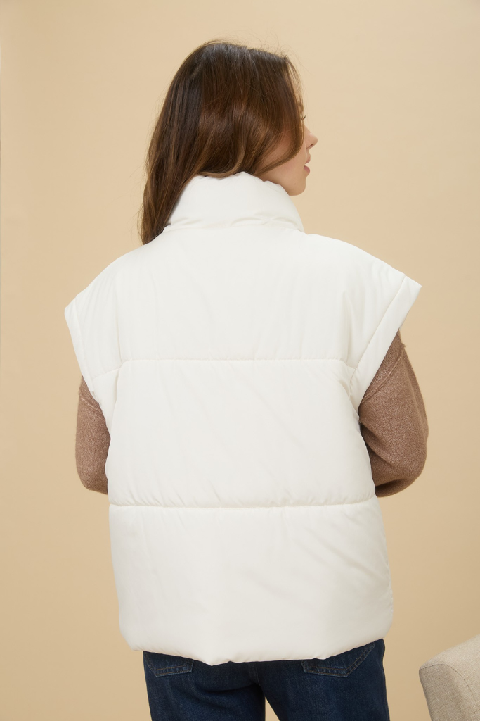 Caden Puffer Vest - Ivory