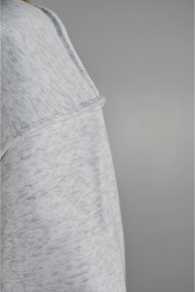 TooLooLah Georgia Mock Neck Sweatshirt - Heather Grey