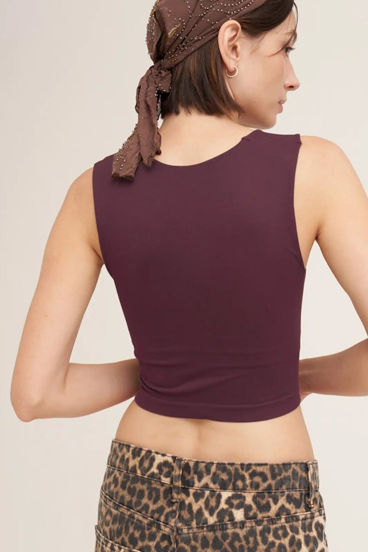 Real Deal Cropped Tank - Dark Purple